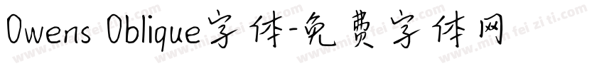 Owens Oblique字体字体转换